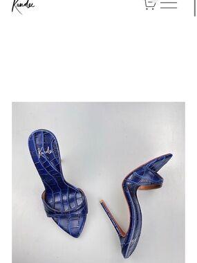 Kandee Sapphire Croc Mule